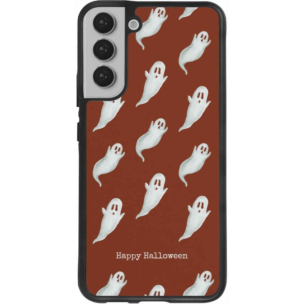 Coque Samsung Galaxy S22+ - Silicone rigide noir Halloween 2025 Pattern of ghosts