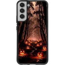 Coque Samsung Galaxy S22+ - Silicone rigide noir Halloween 2025 Road of Terrifying Pumpkins