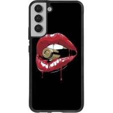 Coque Samsung Galaxy S22+ - Silicone rigide noir Lips bullet