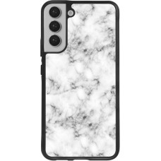 Coque Samsung Galaxy S22+ - Silicone rigide noir Marble 01