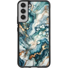 Samsung Galaxy S22+ Case Hülle - Silikon schwarz Grüner Blauer Goldener Marmor