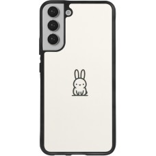 Coque Samsung Galaxy S22+ - Silicone rigide noir Minimal bunny cutie