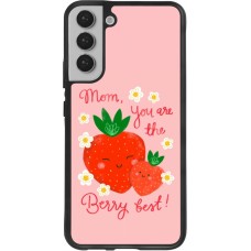 Coque Samsung Galaxy S22+ - Silicone rigide noir Mom 2026 Berry best