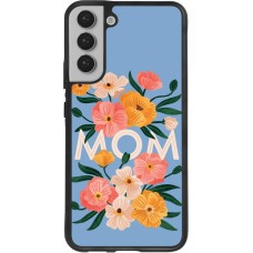 Coque Samsung Galaxy S22+ - Silicone rigide noir Mom 2026 Flowers