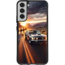 Coque Samsung Galaxy S22+ - Silicone rigide noir Mustang 69 Grand Canyon