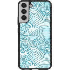 Coque Samsung Galaxy S22+ - Silicone rigide noir Ocean Waves