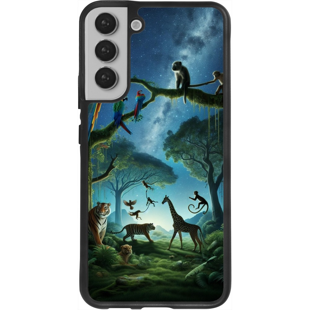 Samsung Galaxy S22+ Case Hülle - Silikon schwarz Paradies der exotischen Tiere