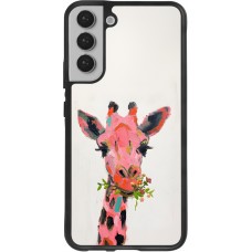 Coque Samsung Galaxy S22+ - Silicone rigide noir Pink Girafe Paint