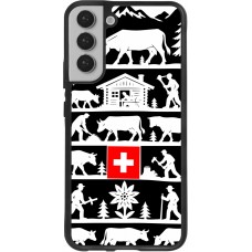 Coque Samsung Galaxy S22+ - Silicone rigide noir Poya Suisse 1 noir