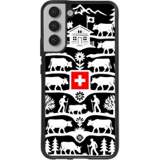 Coque Samsung Galaxy S22+ - Silicone rigide noir Poya Suisse 3 noir