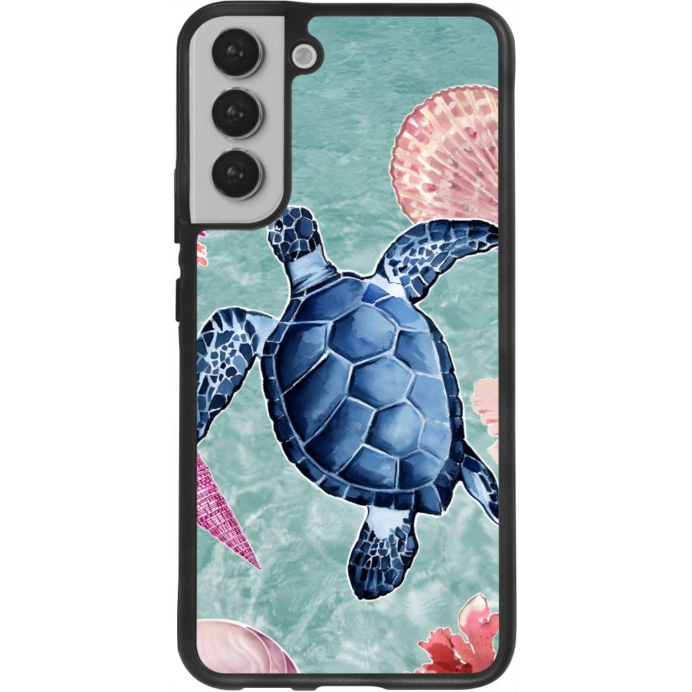 Samsung Galaxy S22+ Case Hülle - Silikon schwarz Preppy Turtle