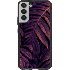 Coque Samsung Galaxy S22+ - Silicone rigide noir Purple Light Leaves