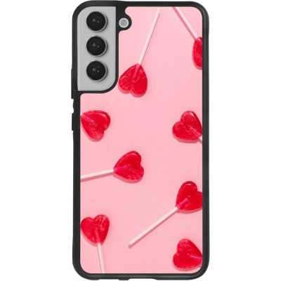 Samsung Galaxy S22+ Case Hülle - Silikon schwarz Saint Valentines Day 26 Lollipop
