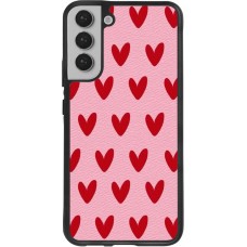 Coque Samsung Galaxy S22+ - Silicone rigide noir Saint Valentines Day 26 Pattern heart