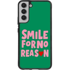 Coque Samsung Galaxy S22+ - Silicone rigide noir Smile for no reason 2026