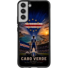 Coque Samsung Galaxy S22+ - Silicone rigide noir Football Cap-Vert splash 2026