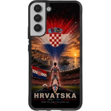 Samsung Galaxy S22+ Case Hülle - Silikon schwarz Fussball Kroatien splash 2026
