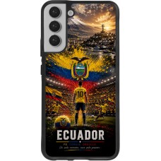 Coque Samsung Galaxy S22+ - Silicone rigide noir Football Équateur splash 2026
