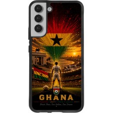Coque Samsung Galaxy S22+ - Silicone rigide noir Football Ghana splash 2026