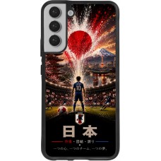 Coque Samsung Galaxy S22+ - Silicone rigide noir Football Japon splash 2026