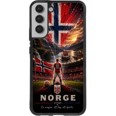 Coque Samsung Galaxy S22+ - Silicone rigide noir Football Norvège splash 2026