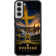 Coque Samsung Galaxy S22+ - Silicone rigide noir Football Suède splash 2026