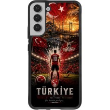 Coque Samsung Galaxy S22+ - Silicone rigide noir Football Turquie splash 2026