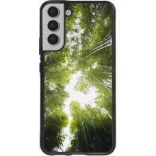 Coque Samsung Galaxy S22+ - Silicone rigide noir Spring 23 forest blue sky