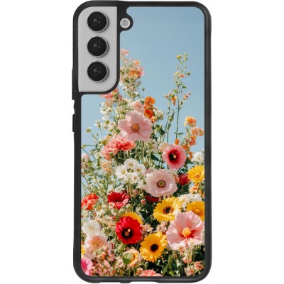 Coque Samsung Galaxy S22+ - Silicone rigide noir Spring flowers 2026