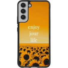 Coque Samsung Galaxy S22+ - Silicone rigide noir Summer 2025 Enjoy your life