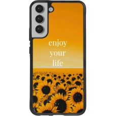 Coque Samsung Galaxy S22+ - Silicone rigide noir Summer 2026 Enjoy your life