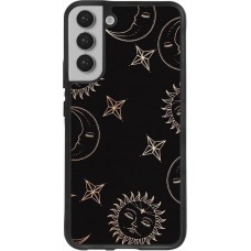 Coque Samsung Galaxy S22+ - Silicone rigide noir Suns and Moons