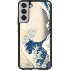 Coque Samsung Galaxy S22+ - Silicone rigide noir Tableau art - La Grande Vague de Kanagawa - Hokusai