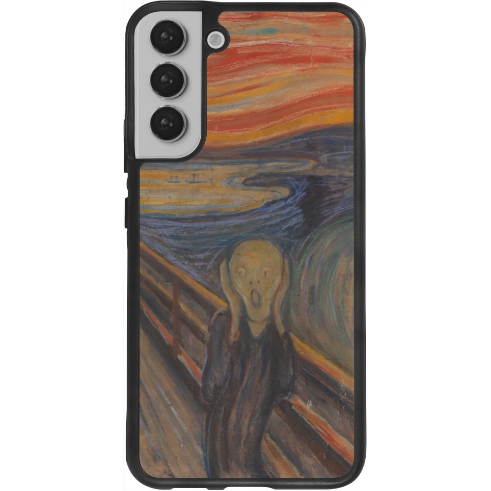 Coque Samsung Galaxy S22+ - Silicone rigide noir Tableau art - Le Cri - Edvard Munch