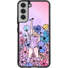 Coque Samsung Galaxy S22+ - Silicone rigide noir Taylor Swift Sketch - Pink