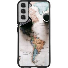 Coque Samsung Galaxy S22+ - Silicone rigide noir Travel 01