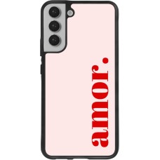 Coque Samsung Galaxy S22+ - Silicone rigide noir Valentine 2024 amor