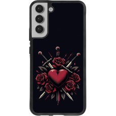 Coque Samsung Galaxy S22+ - Silicone rigide noir Valentine 2024 gothic love