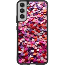 Samsung Galaxy S22+ Case Hülle - Silikon schwarz Valentin 2025 Konfetti