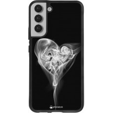 Coque Samsung Galaxy S22+ - Silicone rigide noir Valentine 2022 Black Smoke