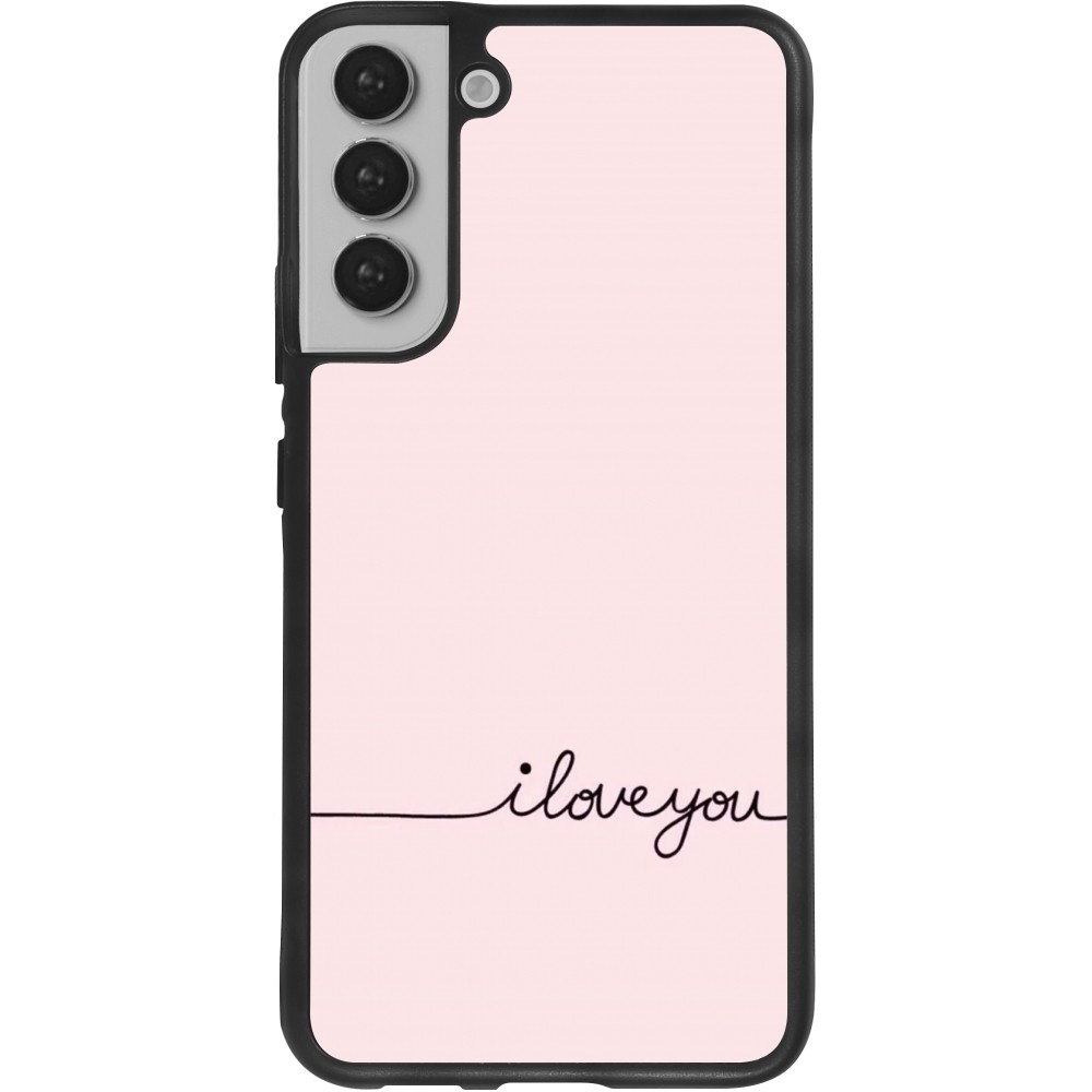 Samsung Galaxy S22+ Case Hülle - Silikon schwarz Valentine 2023 i love you writing