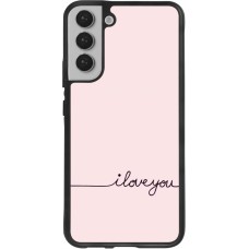 Samsung Galaxy S22+ Case Hülle - Silikon schwarz Valentine 2023 i love you writing