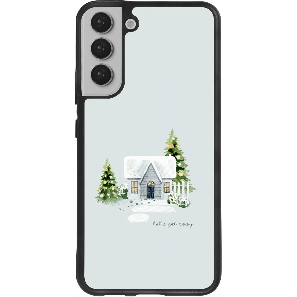Coque Samsung Galaxy S22+ - Silicone rigide noir Winter 25 Cosy House