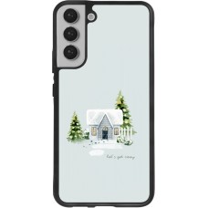 Coque Samsung Galaxy S22+ - Silicone rigide noir Winter 25 Cosy House