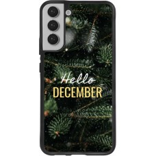 Coque Samsung Galaxy S22+ - Silicone rigide noir Winter 25 Winter hello december
