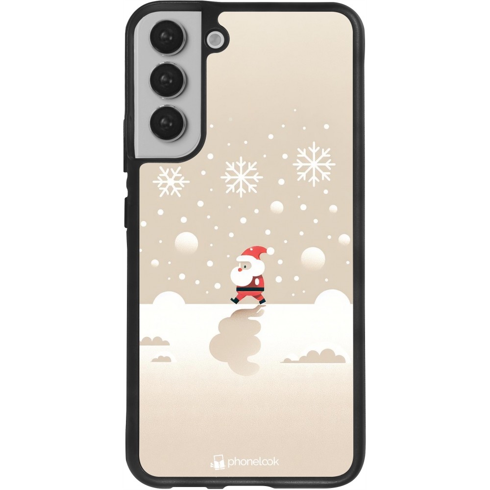 Samsung Galaxy S22+ Case Hülle - Silikon schwarz Weihnachten 2023 Minimalistischer Weihnachtsmann