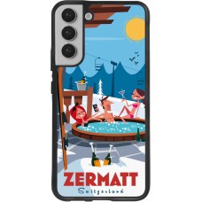 Coque Samsung Galaxy S22+ - Silicone rigide noir Zermatt Mountain Jacuzzi