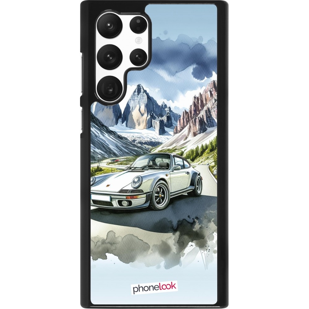 Samsung Galaxy S22 Ultra Case Hülle - Porsche 911 Berg Aquarell