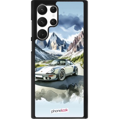 Coque Samsung Galaxy S22 Ultra - Porsche 911 Mountain Watercolor
