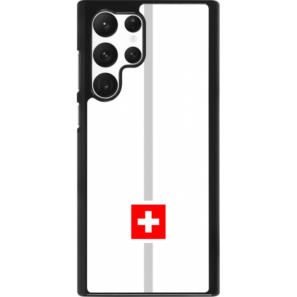 Samsung Galaxy S22 Ultra Case Hülle - Kanton CH weiss